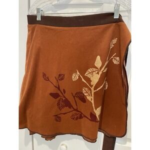 Handmade‎ Womens Wrap Skirt Size S/M Nature Goblincore Fall Granola Fairy Grunge